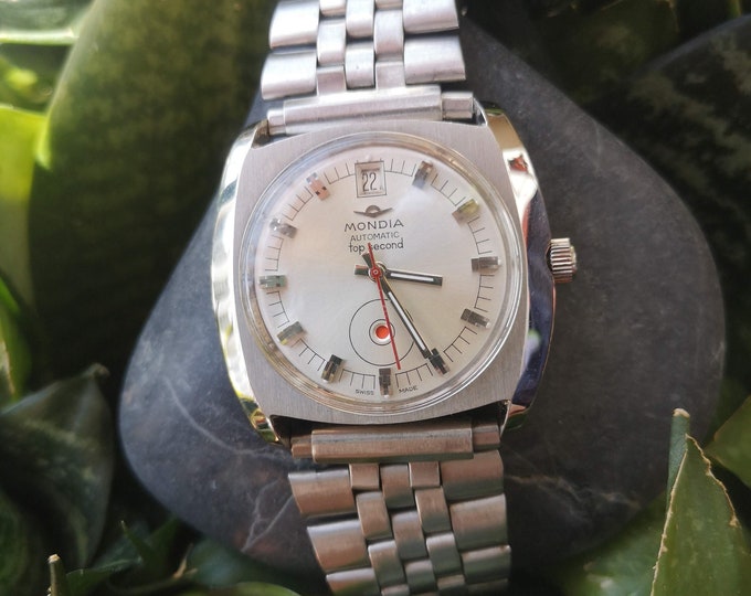 Vintage Mondia Top Second Flash Red dot Watch