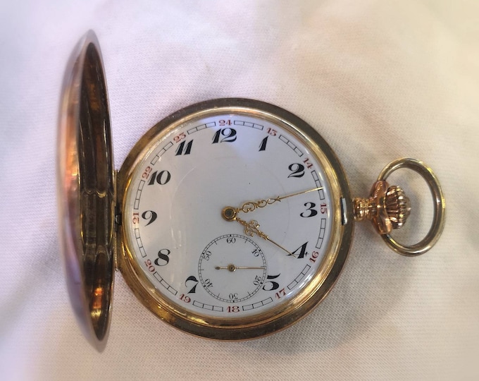 Antique 1930s Gold Pocket Watch