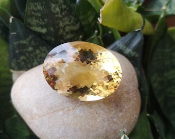 Oval shape Deep Yellow Citrine Gemstone