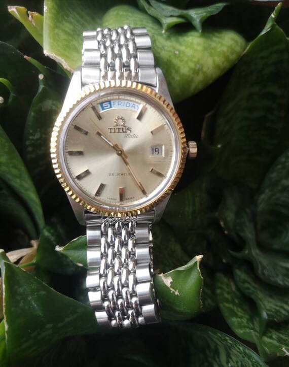 Montre Automatique Titus Matic Pentestar – Pièce Rare Et Vintage Pour Homme