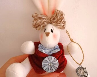 white rabbit, rabbit of Alice in Wonderland, christmas gift, faity tails