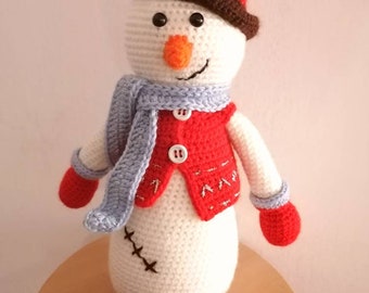 Pupazzo di neve, uncinetto, amigurumi