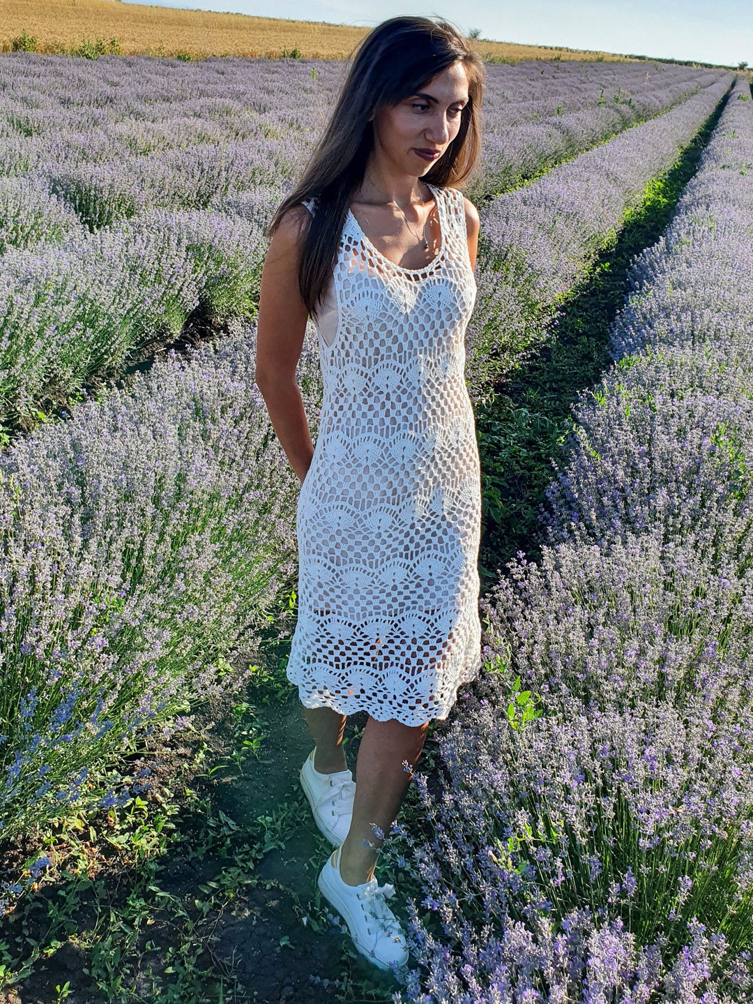 スカート Linen-blend Crochet Summer Dress il_1080xN.3224848373_b94h.jpg