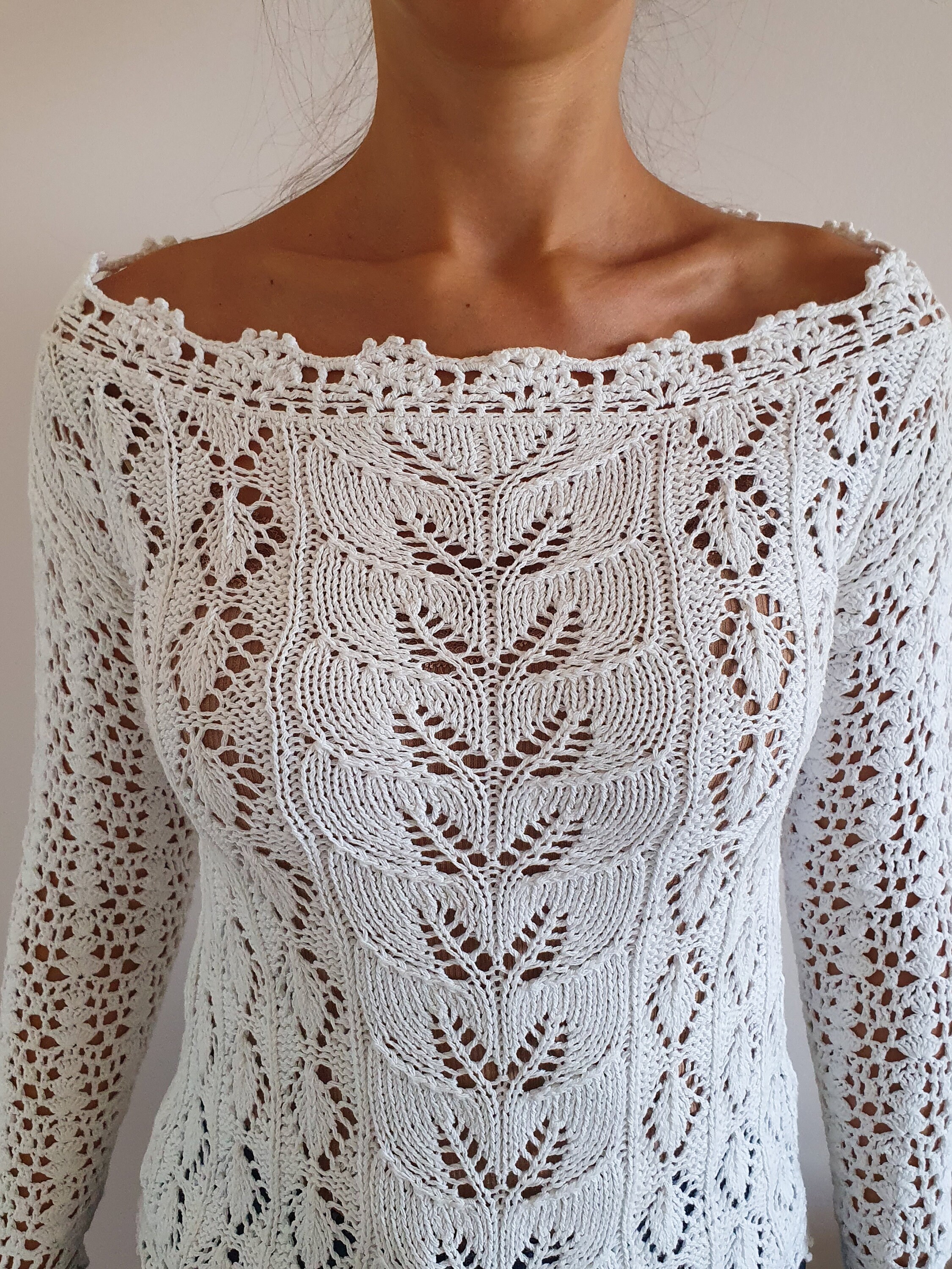 トップス CLANE BOAT NECK CROCHET KNIT TOPS BOAT NECK CROCHET KNIT TOPS（ニット/セーター）｜CLANE