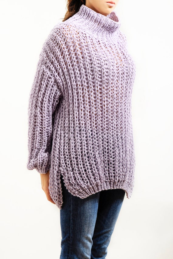 Oversized Sweater Dress for Women, Turtleneck Grunge Pullover, Wool Hand Knit Top, Chunky Knit Long Pullover, Baggy Sweater Oversized Sweater Dress for Women, Turtleneck Grunge Pullover, Wool Hand Knit Top, Chunky Knit Long Pullover, Baggy Sweater
