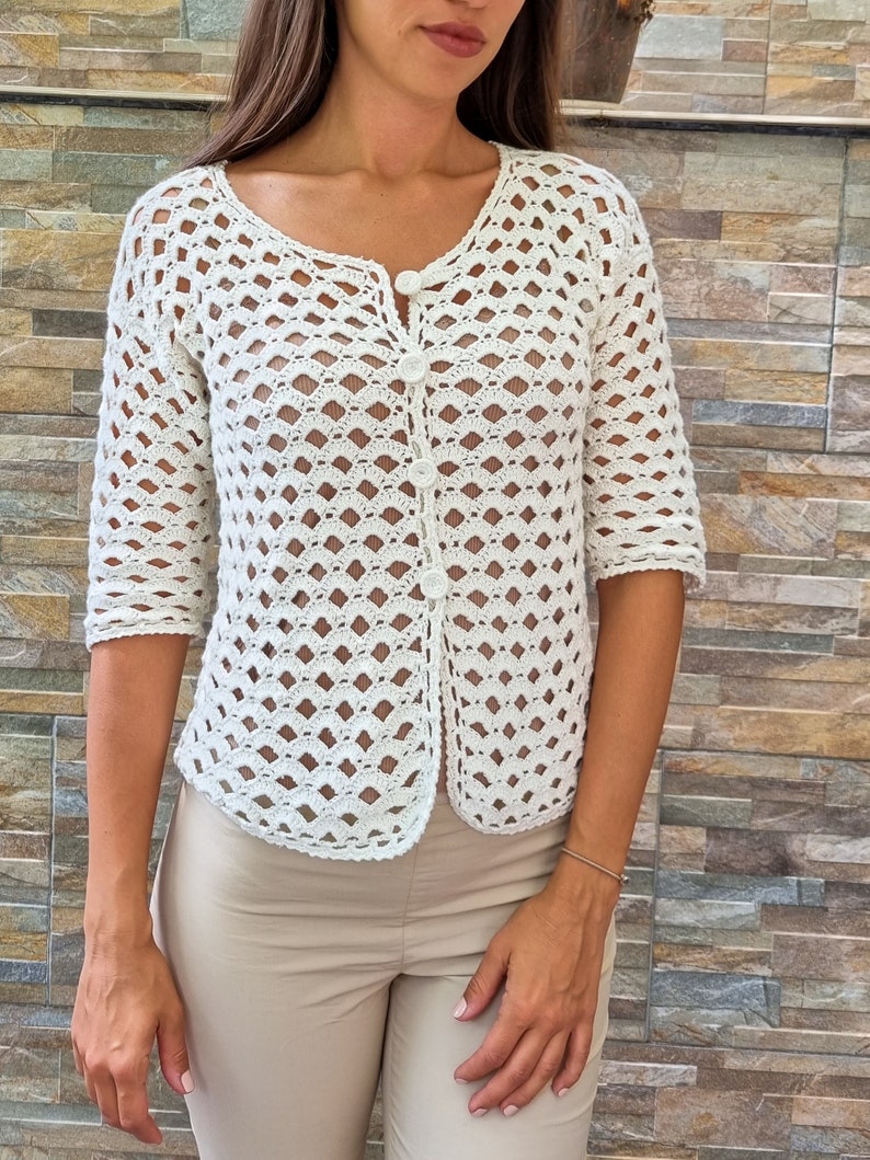 crochet cardigan short sleeve