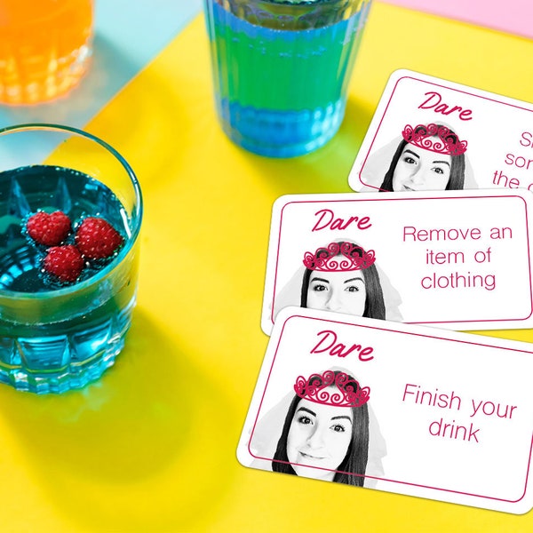 36 x CUSTOM Bachelorette Party Dare Cards | Personalised Novelty Challenge Hen Night Game