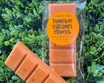 Pumpkin Caramel Crunch Wax Snap Bars Wax Melts Fall and Autumn Snap Bar Melts For Gifts Wax Melts Wax Warmer Melts Home Wax Melts