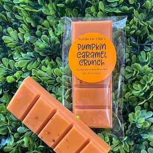Pumpkin Caramel Crunch Wax Snap Bars Wax Melts Fall and Autumn Snap Bar Melts For Gifts Wax Melts Wax Warmer Melts Home Wax Melts