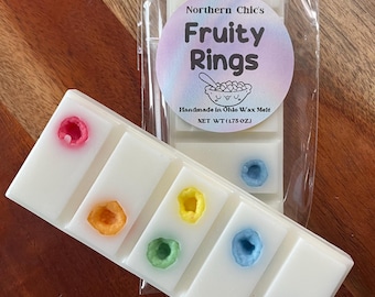 Fruity Rings Wax Melt Snap Bar, Soy Wax Blend, Nostalgic Cereal Scent