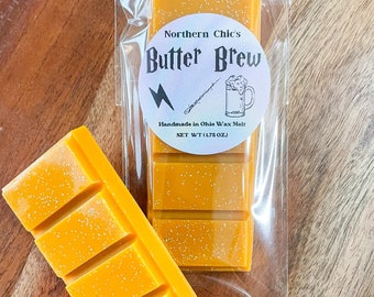 Butter Brew Bourbon Butterscotch Snap Bar Wax Melt, Great Gift, HP, Wizards and Wands, Butterbeer