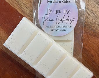 Pina Colada Wax Melt Snap Bar – Tropical Pineapple Coconut Rum Scent