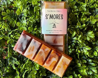 S'mores Scented Soy Wax Melt Snap Bar, Handmade in Ohio
