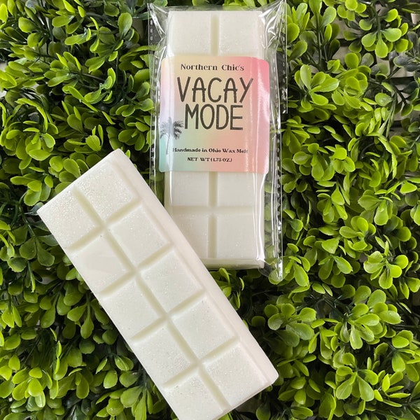 Vacation Mode wax melts. Strong scented gift for anyone. teacher, friend, family. Sweet scented