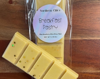 Breakfast Pastry Scented Wax Melt Snap Bar, Gourmand Food Wax Melts