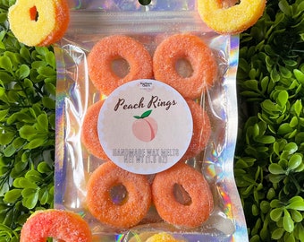 Peach Rings Soy Wax Melts, Food Scented, Vegan, Toxin Free