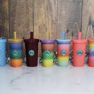 Starbuck's Inspired Studded Tumbler Keychains, Teacher, Birthday gift, ideas for gifts