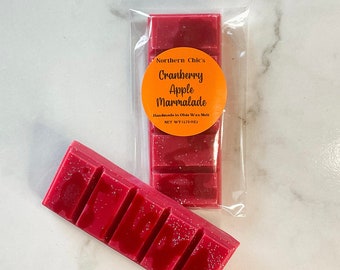 Cranberry Apple Marmalade Snap Bars, Scented Wax Melts For Warmer, Fall Melts For Gifts, Delicious Scented Food Melts