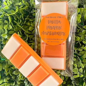Vanilla Pumpkin Marshmallow Wax Melt Snap Bar, Fall Scent