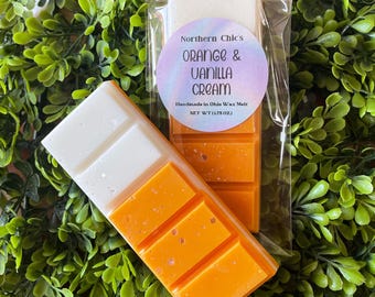 Orange & Vanilla Cream Scented Wax Melt Snap Bar
