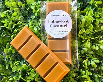 Tobacco and Caramel Snap Bars Wax Melts Fall and Autumn Snap Bar Melts For Gifts Wax Melts Wax Warmer Melts Home Wax Melts