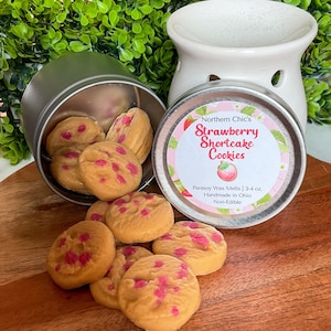 Strawberry Shortcake Mini Cookies Wax Melts | Food Wax Melt | Sweet Wax Melt | Fake Food | Bakery Wax Melt | Birthday Gift |