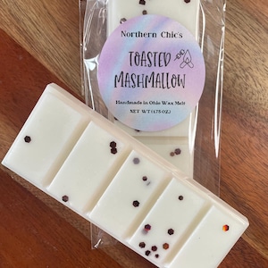 Toasted Marshmallow Wax Melt Snap Bar - Bonfire Scent, Fall Home Fragrance