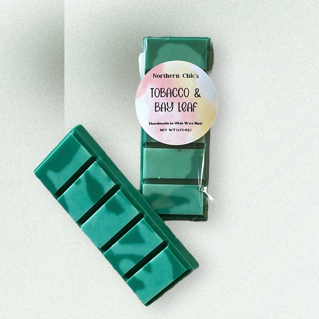 tobacco leaf wax melts Tobacco & Bay Leaf Soy Wax Melts - Earthy Autumn Scent