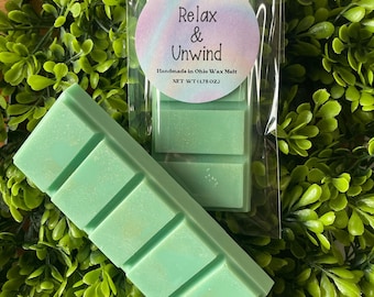 Eucalyptus Mint Soy Wax Melts, Herbal Scented Snap Bar
