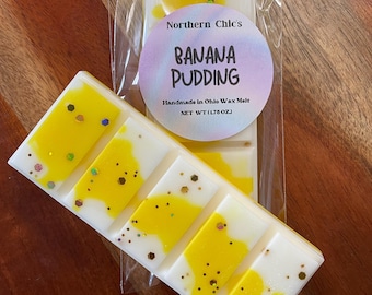 Barre à pression parfumée à la cire de soja et au pudding à la banane