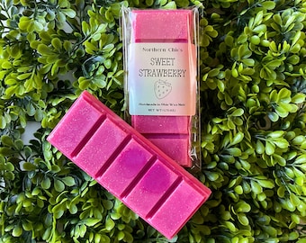 Sweet Strawberry Scented Wax Melt Snap Bar, Soy Wax Blend