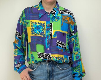 Mens Shirt Loud Originals TAILORED FIT Paint Multicoloured Retro Psychedelic