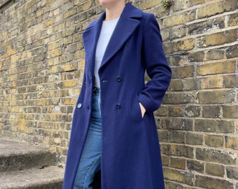 navy blue long jacket