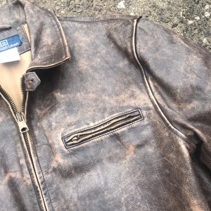 Polo Ralph Lauren Antique Leather Jacket - Etsy