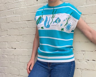 80s Lightweight Summer Pull Over UK Size S-M