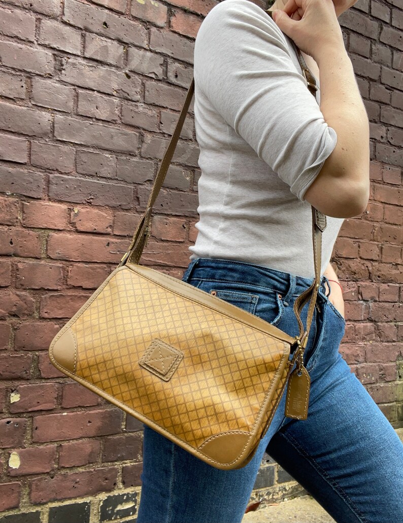 Italian Two Tone Leather Cross Body Bag