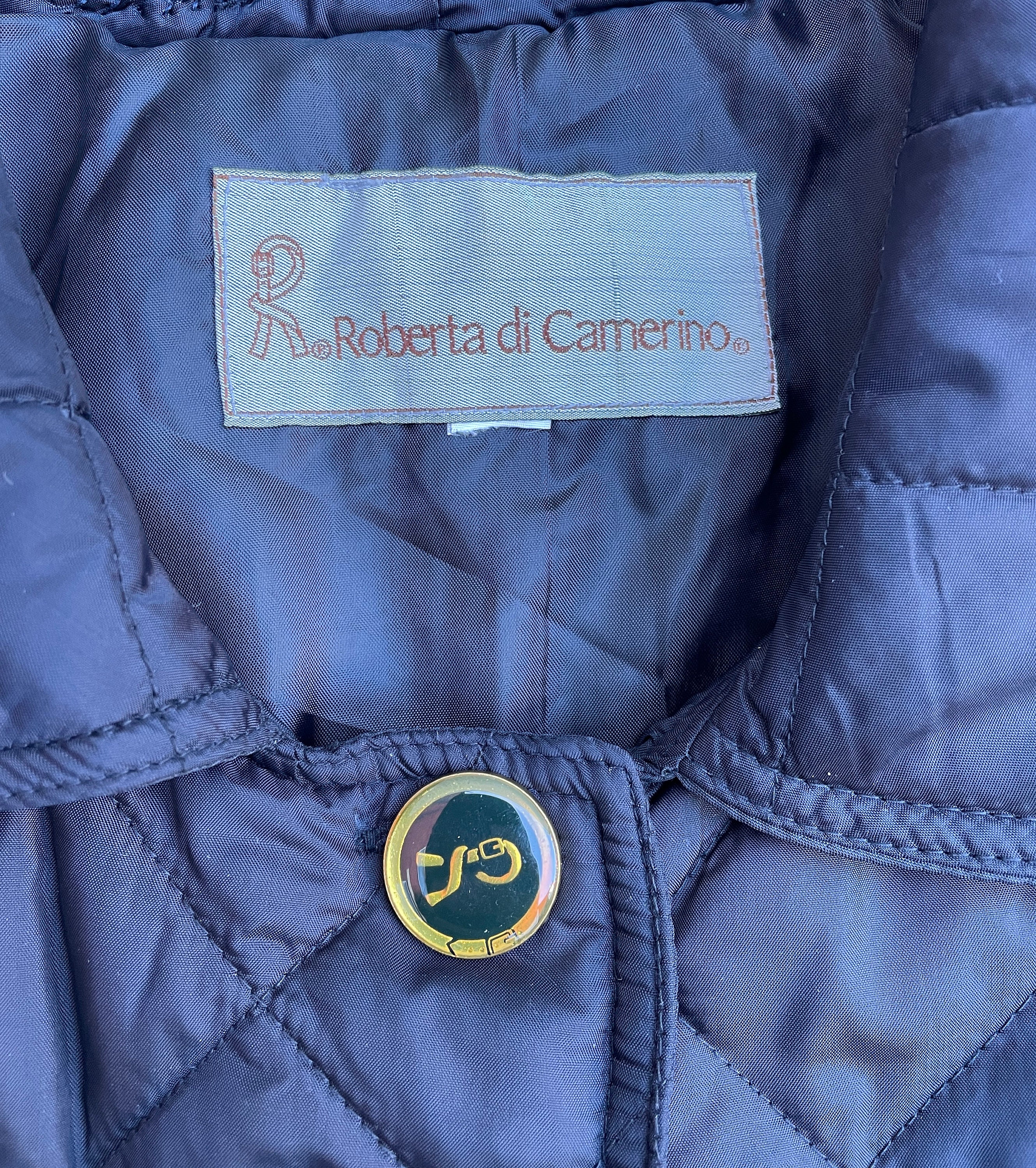 レディース RobertadiCamerino ブルゾン 刺繍 内ポケット付 キルティング