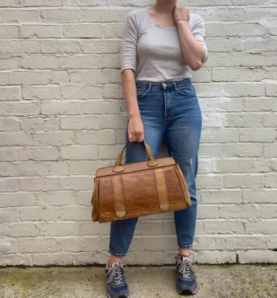 1970s Light Tan Top Handle Bag Etsy UK
