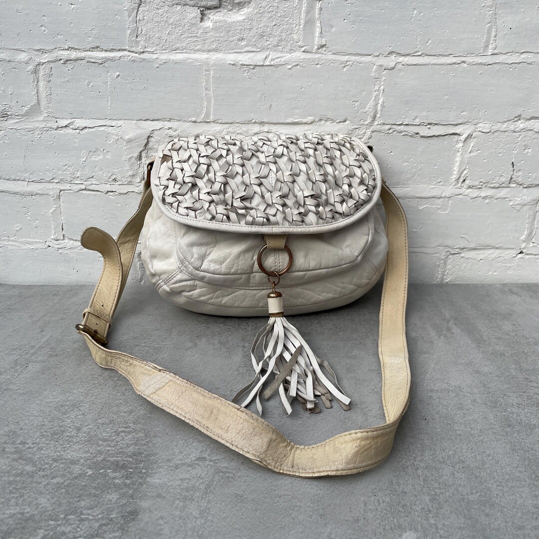 Zerknitterte, weiche Leder gewebte Front Cross Body Satteltasche