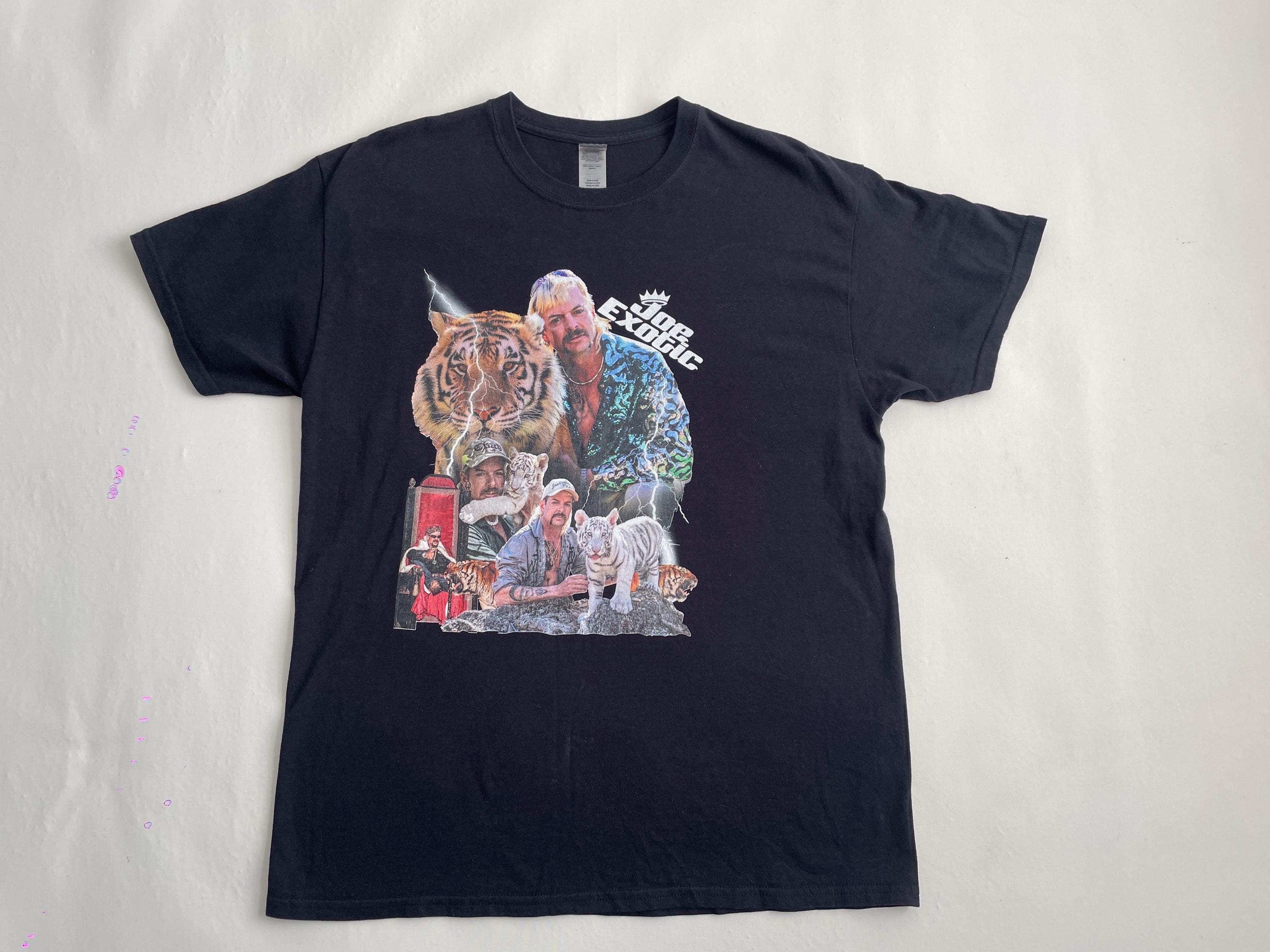 Joe Exotic Black Cotton T-shirt Size L - Etsy