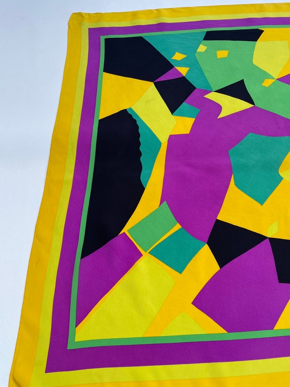 Missoni Block Print Bright Square Silk Scarf - image 8