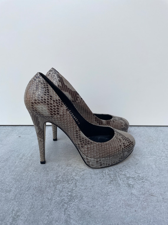 Buy online Womens Elegant Grey Snakeprint Peep Toe Wedges from heels for  Women by Chere for ₹1599 at 36% off | 2024 Limeroad.com