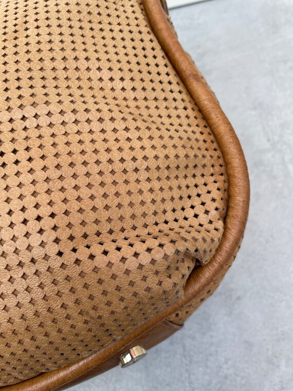 Gianfranco Ferre Perforated Leather Shoulder Bag - image 3