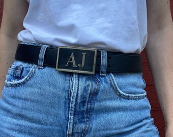 Armani Jeans Buckle Belt Etsy