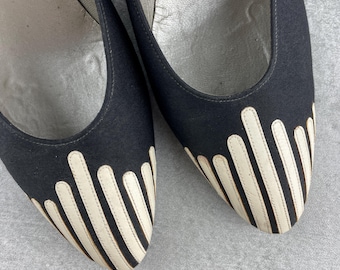 Zapatos de salón de principios de los 90, fabricados en Francia, talla 6 del Reino Unido