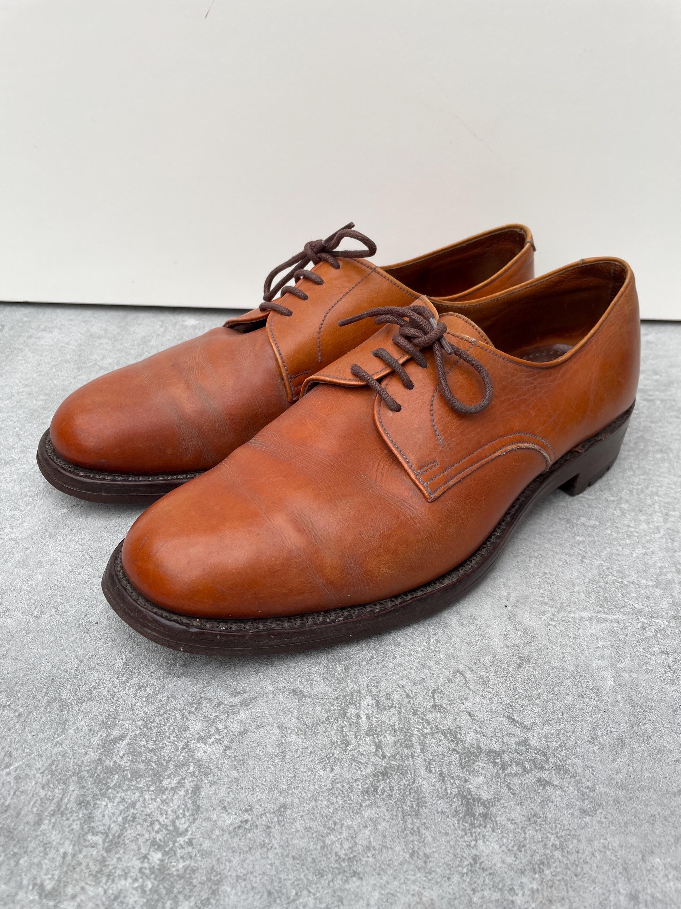 Vintage Derby Tan Suede Leather Dress Shoes Lace Up Union Made in USA Size 7.5 D Mason Derby // Tobacco Suede – Anthony Veer main image 2