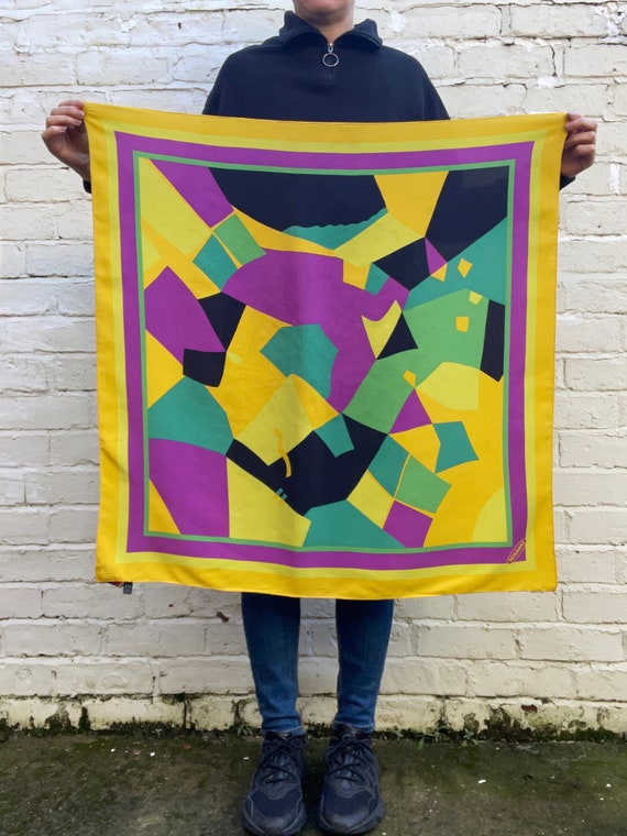 Missoni Block Print Bright Square Silk Scarf - image 1