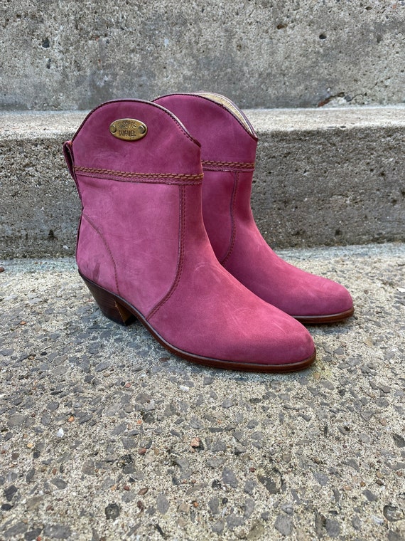 Roze Leren Korte Cowboys Laarzen Maat 36 /3 - Etsy Nederland