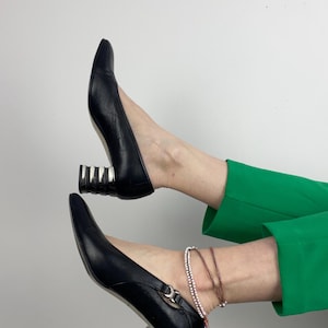 Stacked Heel Shoes - Etsy
