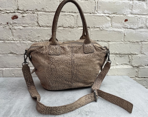 Liebeskind Beige Animal Print Slouchy Lederhandtasche Etsy